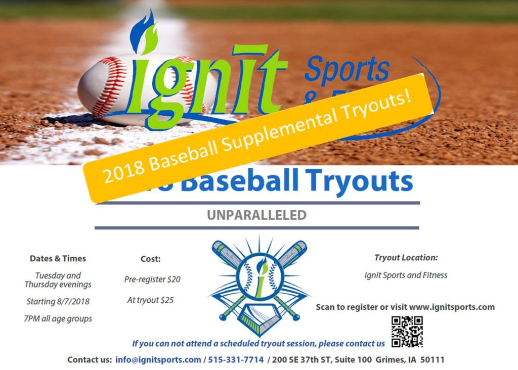 Baseball Sign Up Ignit Ignit Sports and Fitness
