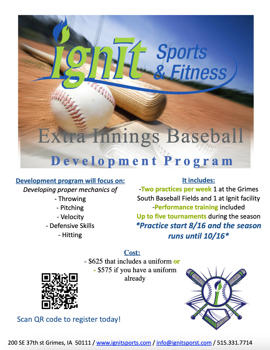 Extra Innings Baseball Ignit Sports and Fitness